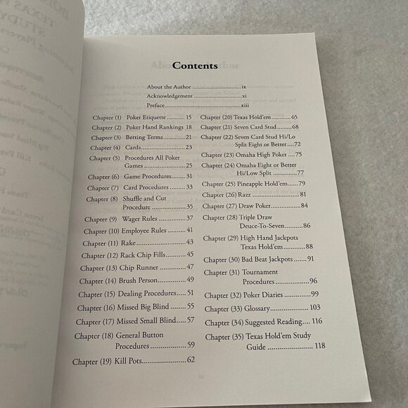 Nick Gullo’s Guide Operating a Professional Poker Room Paperback Book - Picture 10 of 11